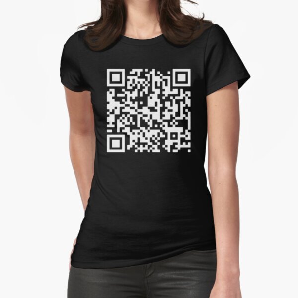 Rickroll Qr Code T Shirt By Indydegrees1 Redbubble - rick roll qr code shirt roblox