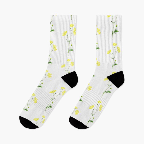 Item preview, hand painted yellow buttercup flower watercolor  designed and sold by ColorandColor.