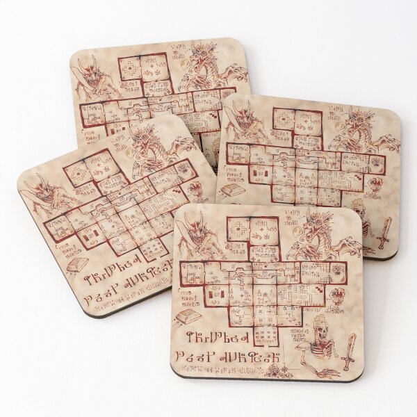 Item preview, gnarled root dungeon map designed and sold by Urvogel Arts.