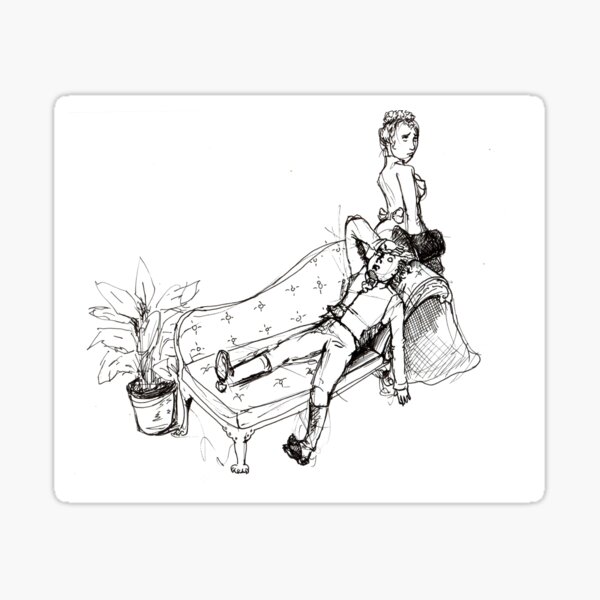 Fainting Couch Sticker