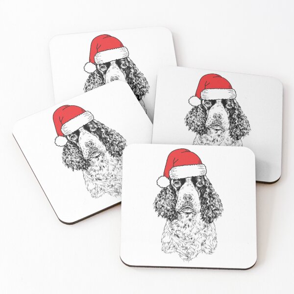 Item preview, Christmas English Springer Spaniel Santa Dog Holiday designed and sold by thepawster.