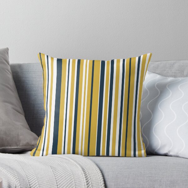 Item preview, Mustard Yellow Navy Blue and White Stripes Minimalist Color Block Pattern designed and sold by kierkegaard.
