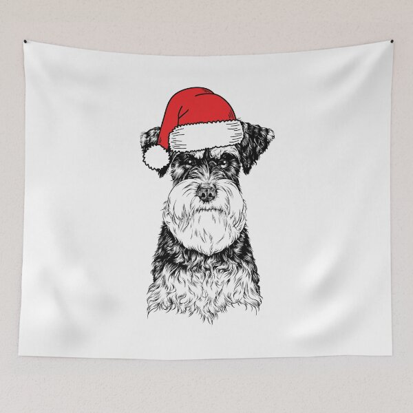 Item preview, Christmas Schnauzer Santa Dog Holiday designed and sold by thepawster.
