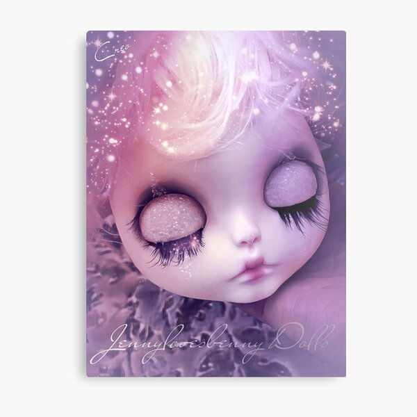 Pierrot Clown Blythe by Jenny Lee of Jennylovesbenny Metal Print