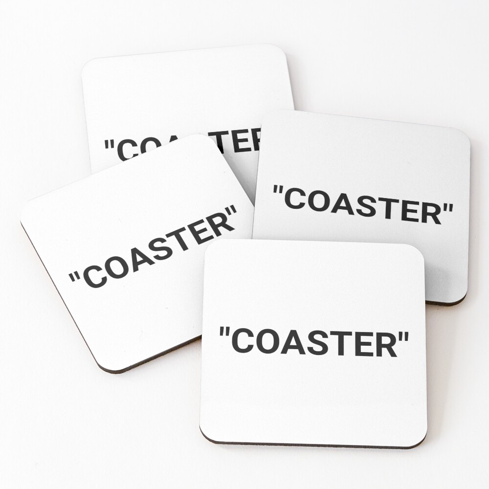 Coaster Quotation Marks Coasters (Set of 4)