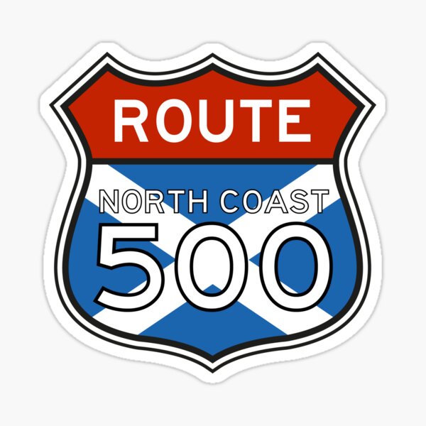 The North Coast 500 NC500 Scotland Route Sign Sticker