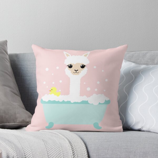 Item preview, Cute alpaca lama in a bath tub designed and sold by HotVector.