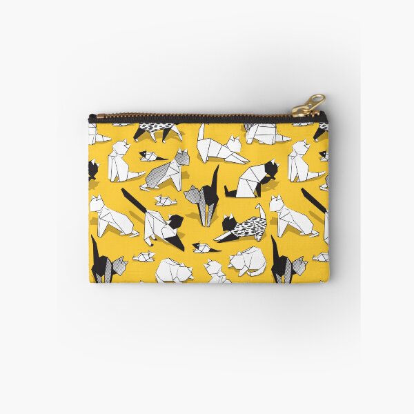 Item preview, Origami kitten friends // sunglow yellow background paper cats designed and sold by SelmaCardoso.