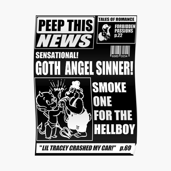 Lil Peep Style Alien News Poster