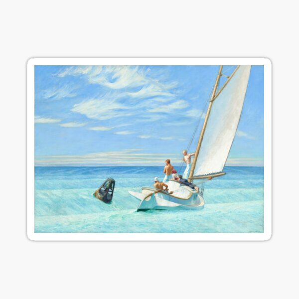 Item preview, Ground Swell by Edward Hopper, Oil Painting on Canvas, 1939. designed and sold by jutulen.