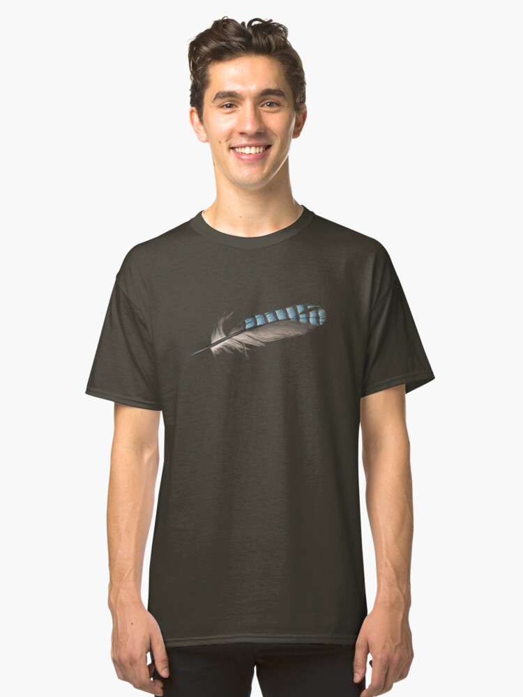 Alternate view of Garrulus Jay Feather Illustration Classic T-Shirt