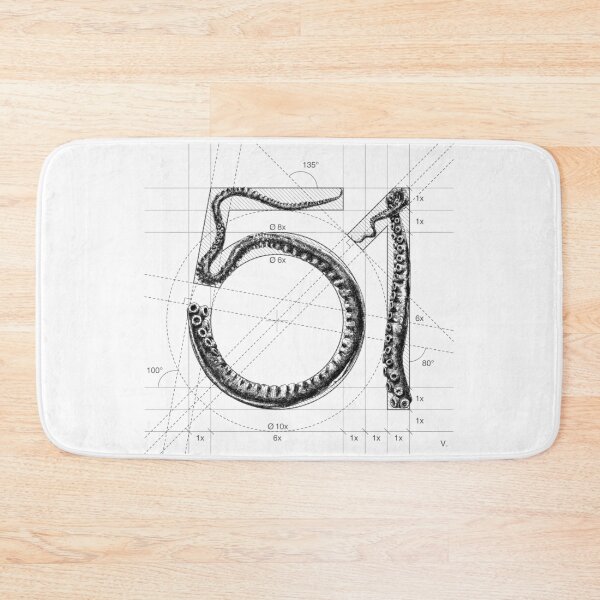Item preview, squid, octopus, ocean, space, tentacles, cthulhu, draw, design, illustration, cephalopod, super, poulpe, vl, vlp, pulpo, sea, parody, 51, pastis, ricard, architecture, maths, geometry designed and sold by SuperOctopus.
