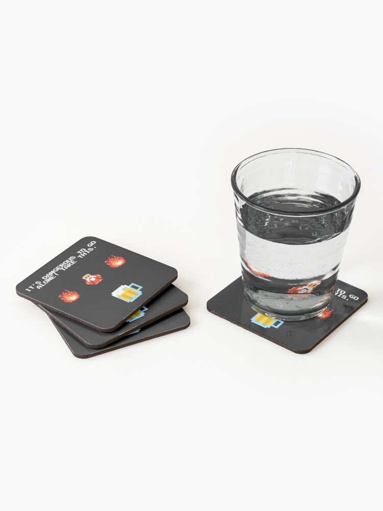 Thumbnail 2 of 5, Coasters (Set of 4), Its dengerous to go without beer designed and sold by Retro-Freak.