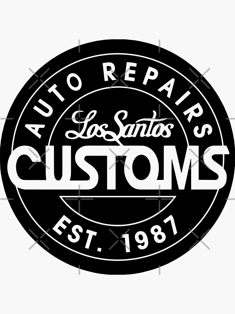 Los SANTOS CUSTOMS Decal / Car Decal / Laptop Decal / Dorm 