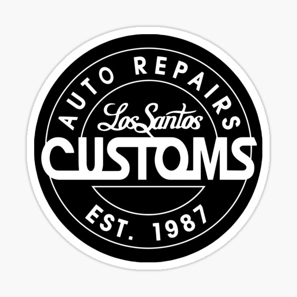 "Los Santos Customs" Sticker for Sale by fandemonium | Redbubble