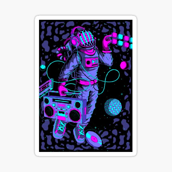 Music Astronaut Sticker