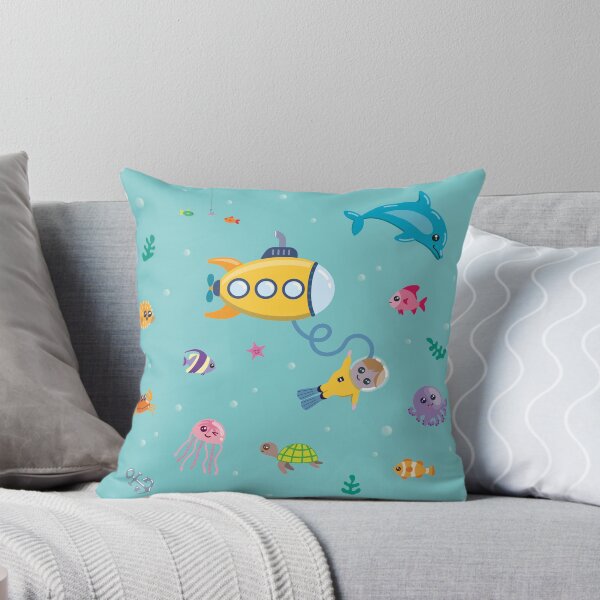 Item preview, submarine and diver in ocean designed and sold by HotVector.