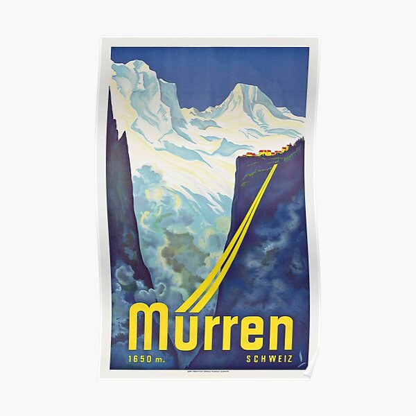 Murren - Vintage Swiss Travel Poster Poster
