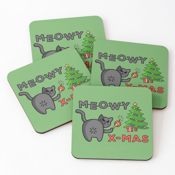 Item preview, Jerk Cat Meowy X-mas Christmas Cat designed and sold by hadicazvysavaca.