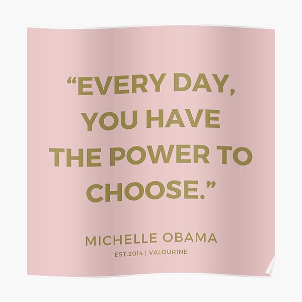 Poster Citations Feministes De Michelle Obama Par Chiacreative Redbubble