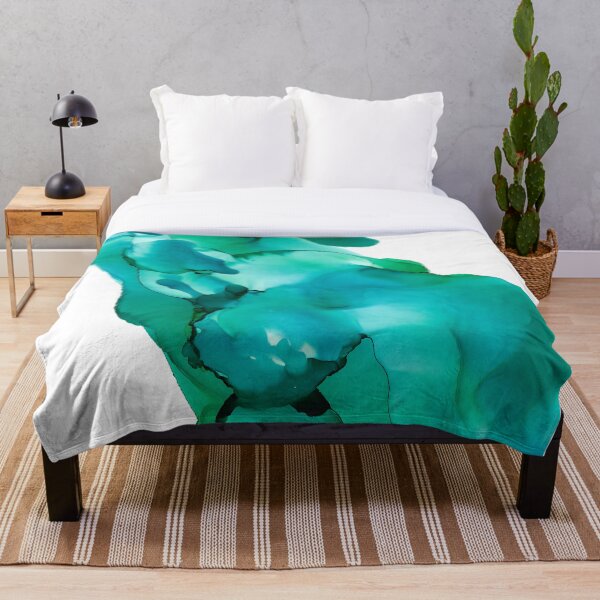 Item preview, Dew of the Sea -  Teal Green - Alcohol Ink Abstract Artwork  designed and sold by CollisandCook.