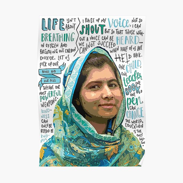 Malala Yousafzai Posters | Redbubble