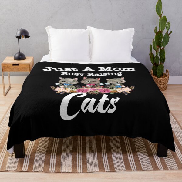 Item preview, Mother's Day Gift - Cat Mom Gift - Just A Mom Busy Raising Cats - Mama designed and sold by kntranhoang.