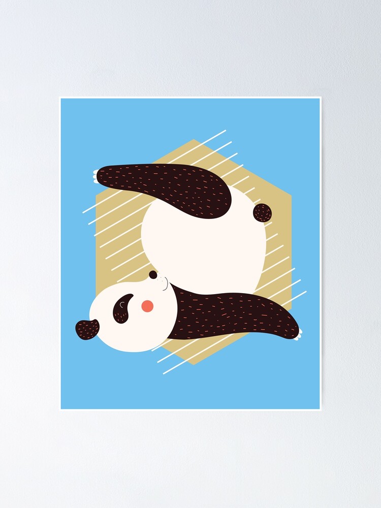 Panda yoga pose Poster by DerSenat