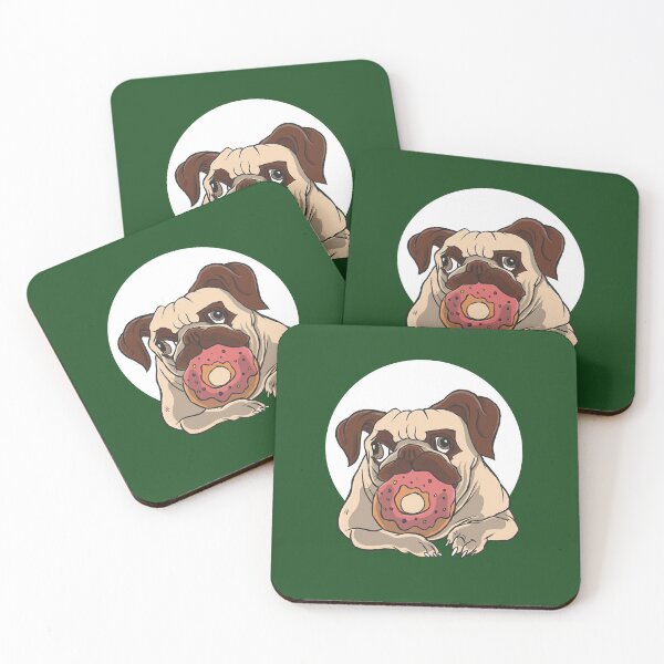 Item preview, Pug with donut designed and sold by DerSenat.