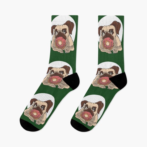 Item preview, Pug with donut designed and sold by DerSenat.