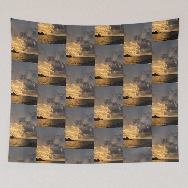 Item preview, Beam Me Up - God Rays Brighten the Sky at Sunrise designed and sold by Georgia Mizuleva.