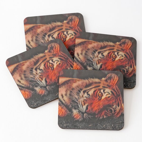 Item preview, painted tiger designed and sold by watwateroo.