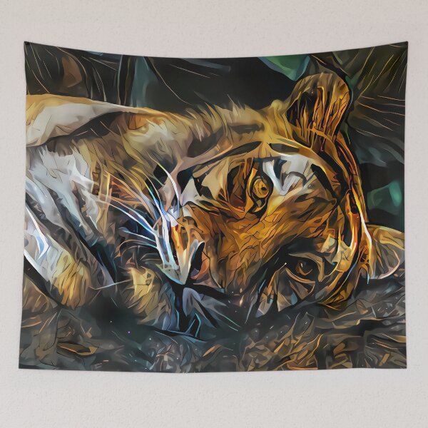 Item preview, painted tiger designed and sold by watwateroo.
