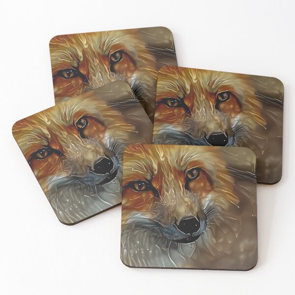 Item preview, painted fox designed and sold by watwateroo.