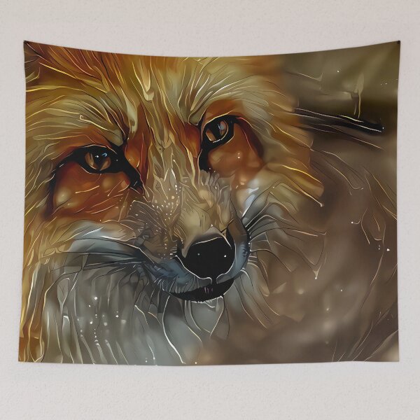 Item preview, painted fox designed and sold by watwateroo.