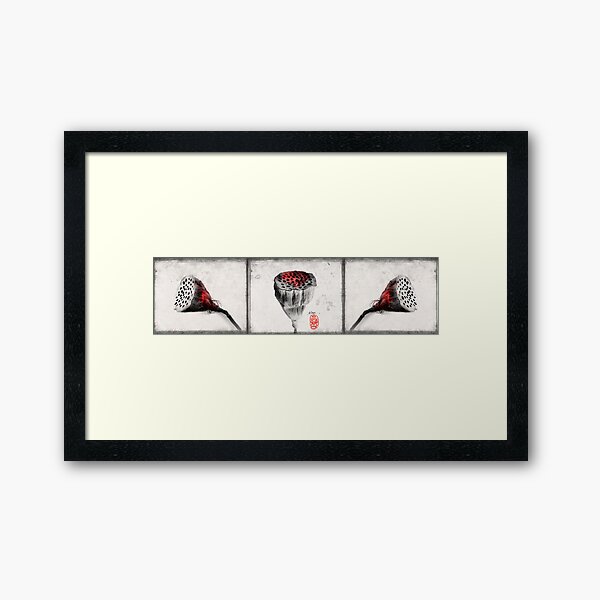 Lotus Seed Pods Framed Art Print