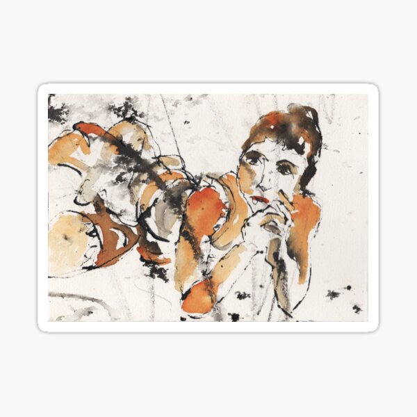 Egon Schile Nude 4 Sticker