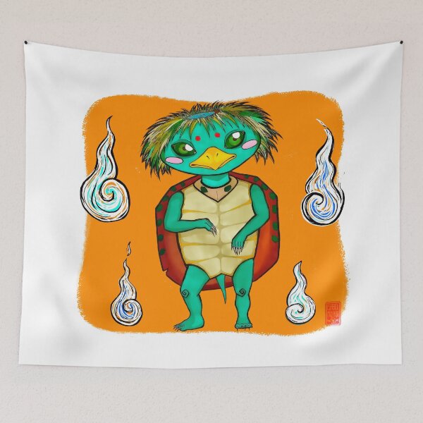 Item preview, Kappa Kawaii accompanied by their forest spirits designed and sold by Isabel Mónica García González.