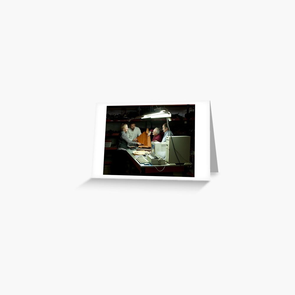 Family Leather Greeting Card
