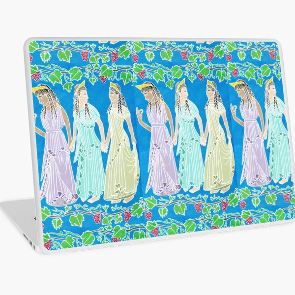 Women Of Ancient Greece Dancing Holding Hands Laptop Skin