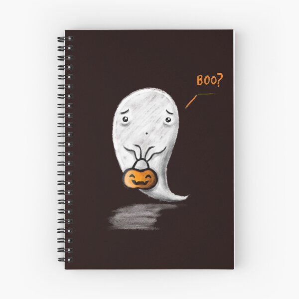 Aperçu de l'œuvre Boo? un fantôme timide demande des bonbons pour Halloween en essayant de faire peur sans grand succès créée et vendue par Isabel Mónica García González.