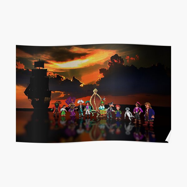 Secret of Monkey Island pixel art Poster
