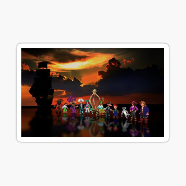 Secret of Monkey Island pixel art Sticker