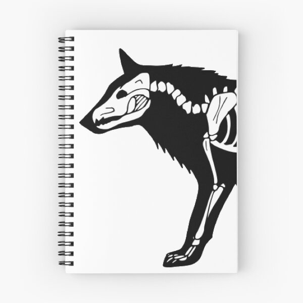 Item preview, Wolf skeleton ink print designed and sold by Halex0Art.