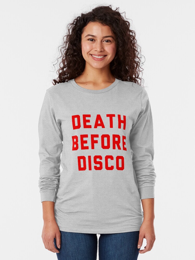 Alternate view of Stripes Death Before Disco Judge Reinhold Long Sleeve T-Shirt