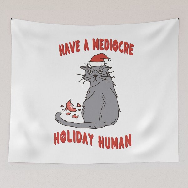 Item preview, serious cat-have a mediocre holiday human designed and sold by mevvo.