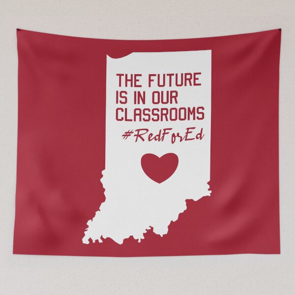 Item preview,  Red For Ed Indiana Teachers  designed and sold by corbrand.
