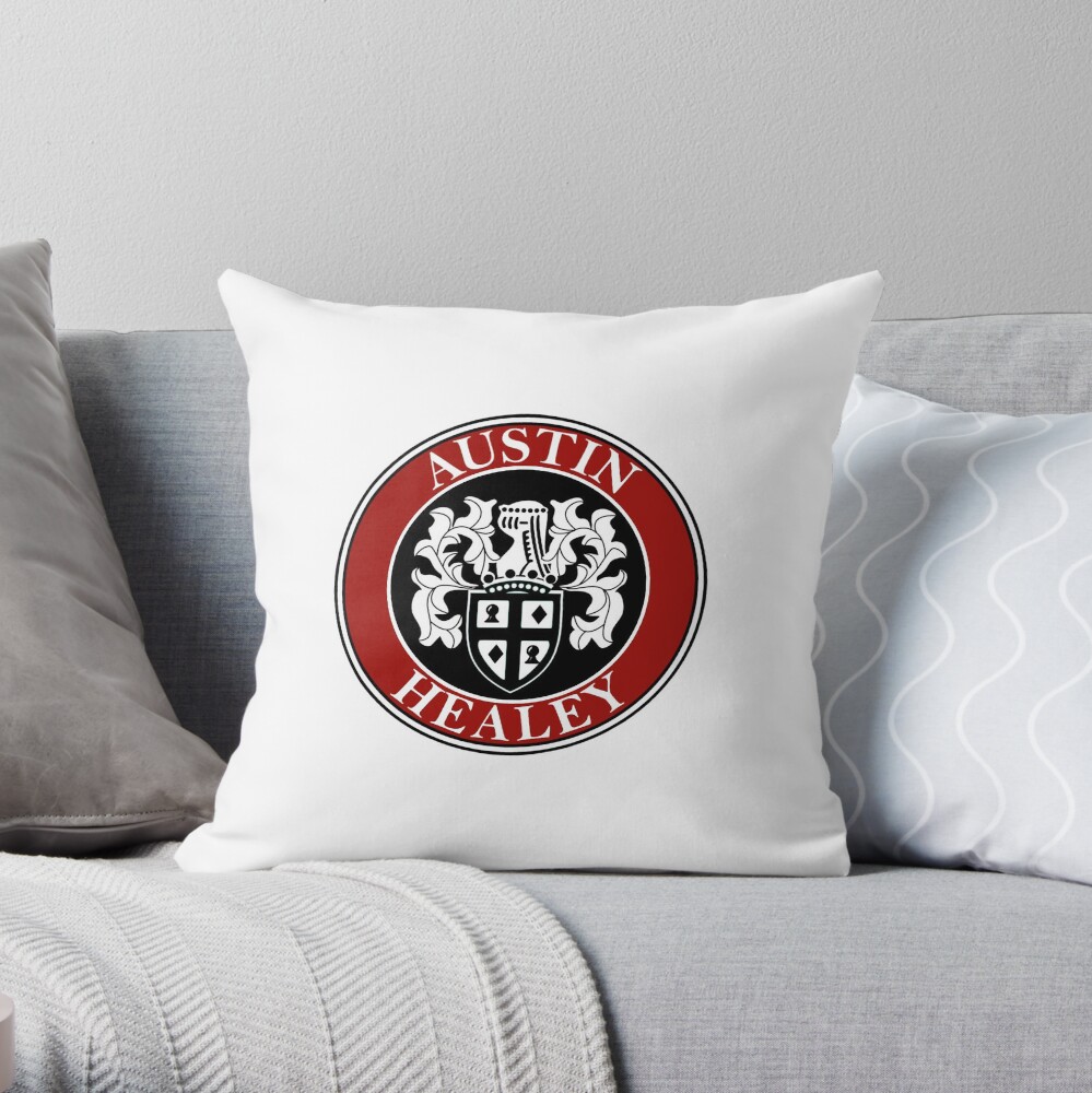 Austin-Healey Shield Logo Throw Pillow