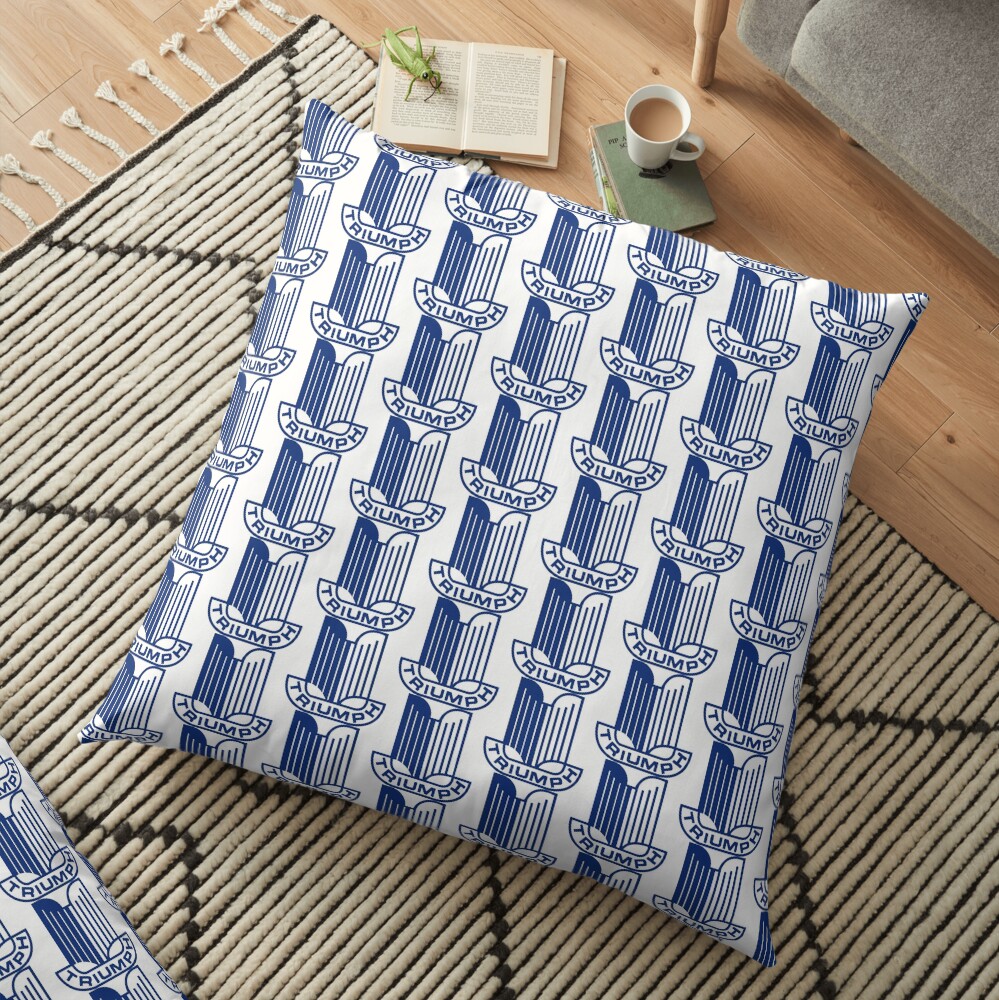 Blue Triumph Logo Floor Pillow