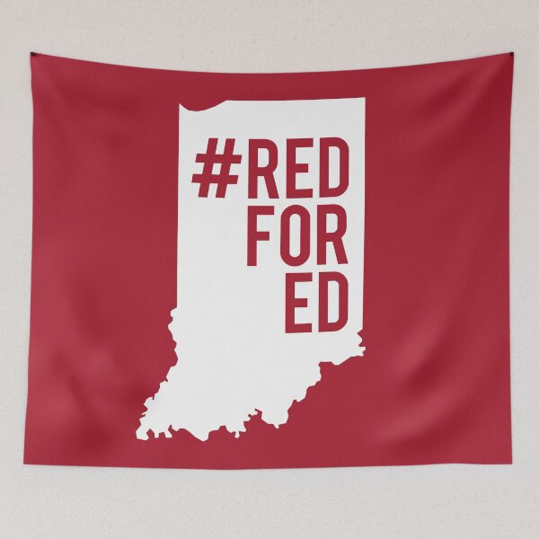 Item preview, Red For Ed Indiana Teacher designed and sold by corbrand.